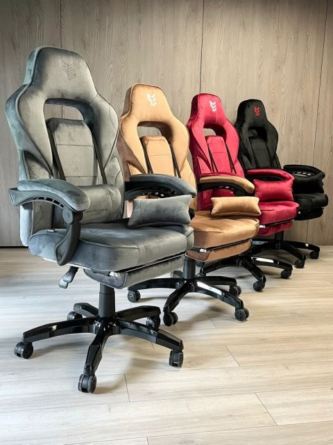 Fotel obrotowy do biurka TITAN GREY ALCANTARA PRO