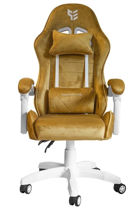 Fotel obrotowy gamingowy ENZO XL BEIGE ALCANTARA ICE