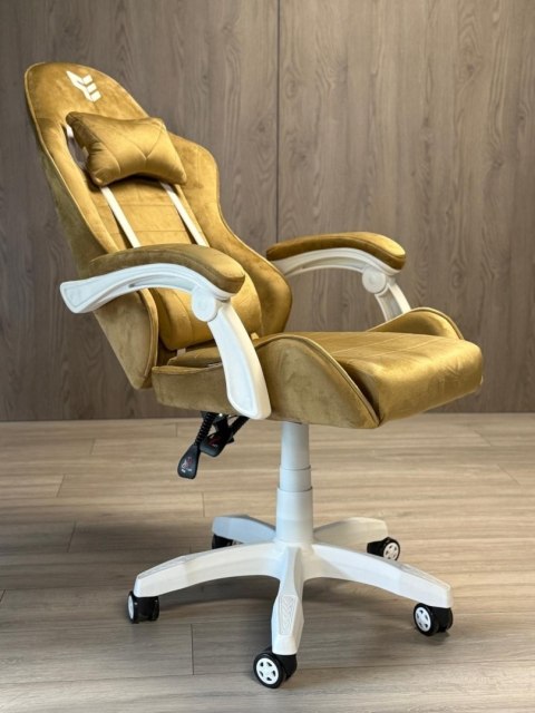 Fotel obrotowy gamingowy ENZO XL BEIGE ALCANTARA ICE