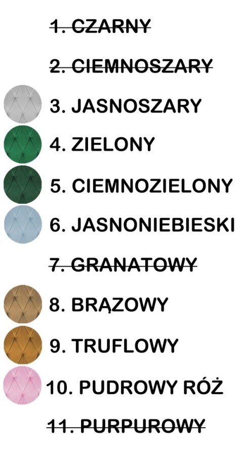 Krzesła tapicerowane BORGO VELVET ROSE GOLD zestaw 4 sztuk kolory do wyboru
