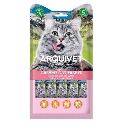 ARQUIVET Kremowa przekąska z łososiem i kurczakiem 5X14 g ARQUIVET Kremowa przekąska z łososiem i kurczakiem 5X14 g