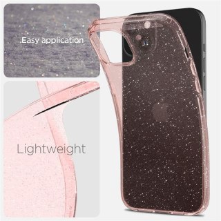 Etui case na iPhone 15 Plus Liquid Crystal Glitter - różowo przezroczyste