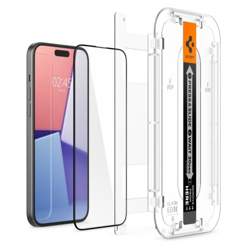 Szkło hartowane ochronne na iPhone 15 Plus Glas.tR EZ Fit FC - czarne 2 szt.