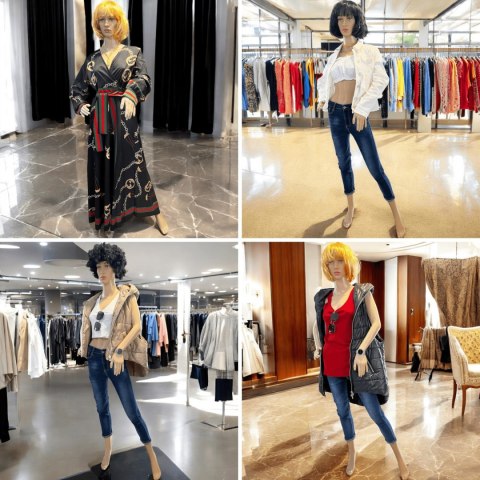 Manekin Damski Pełnopostaciowy 175CM Wystawowy Sklepowy Stalowa Podstawa