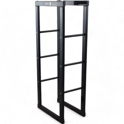 Stojak na drewno kominkowe stalowy czarny 100 cm NOWOCZESNY