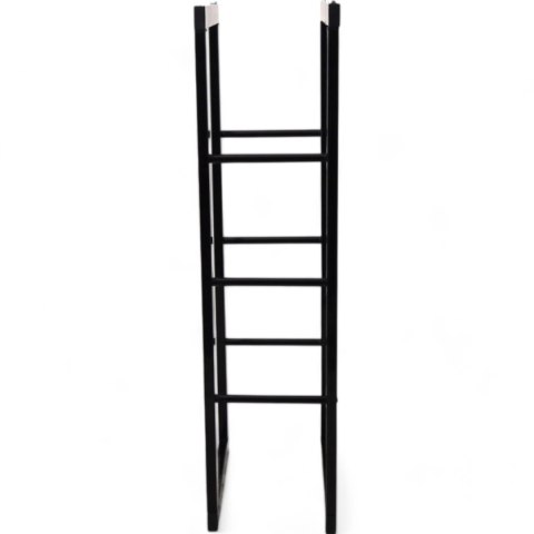 Stojak na drewno kominkowe stalowy czarny 100 cm NOWOCZESNY