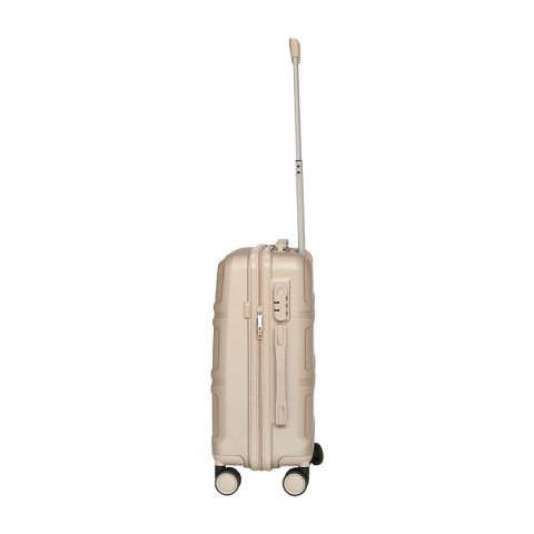Walizka kabinowa champagne + kuferek ABS zestaw podróżny lekki 56cm