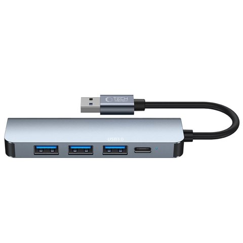 5w1 HUB rozdzielacz USB-A na USB-A USB-C - szary 5w1 HUB rozdzielacz USB-A na USB-A USB-C - szary