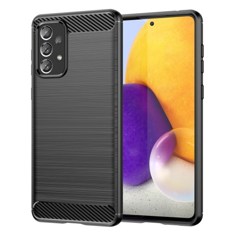 Elastyczne etui pokrowiec na Samsung Galaxy A73 Carbon Case - czarny Elastyczne etui pokrowiec na Samsung Galaxy A73 Carbon Case - czarny