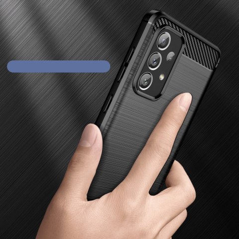 Elastyczne etui pokrowiec na Samsung Galaxy A73 Carbon Case - czarny Elastyczne etui pokrowiec na Samsung Galaxy A73 Carbon Case - czarny