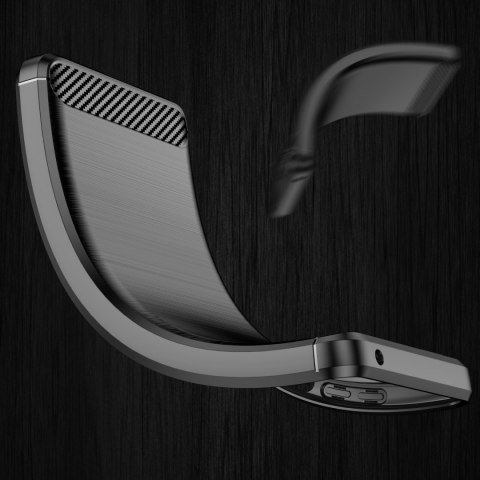 Elastyczne etui pokrowiec na Samsung Galaxy A73 Carbon Case - czarny Elastyczne etui pokrowiec na Samsung Galaxy A73 Carbon Case - czarny