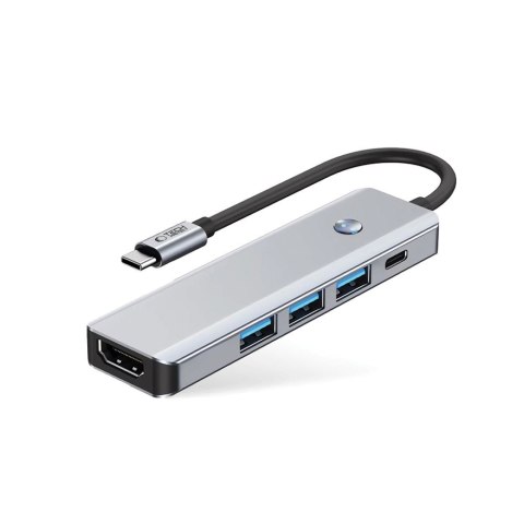 5w1 HUB Adapter USB-C PD USB-A HDMI 4K 60Hz 100W - szary 5w1 HUB Adapter USB-C PD USB-A HDMI 4K 60Hz 100W - szary