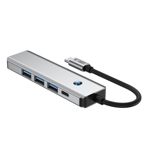 5w1 HUB Adapter USB-C PD USB-A HDMI 4K 60Hz 100W - szary 5w1 HUB Adapter USB-C PD USB-A HDMI 4K 60Hz 100W - szary