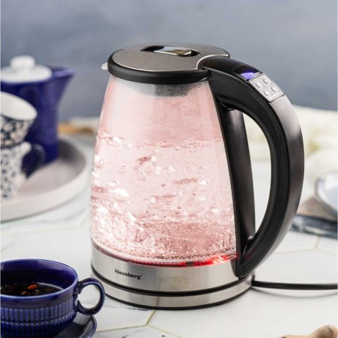 CZAJNIK ELEKTRYCZNY SZKLANY 1,8L KLAUSBERG KB-7887 LED RGB