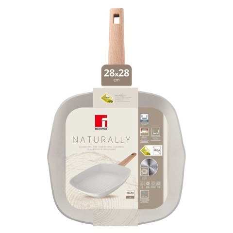 PATELNIA MARMURKOWA GRILLOWA 28cm BERGNER BG-34743 NATURALLY