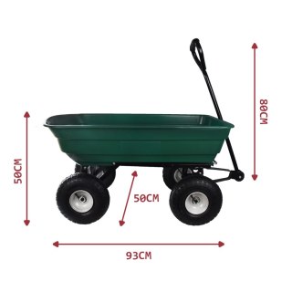 Taczka Ogrodowa Wózek Wywrotka 120L 240kg Stalowa Duże Koła Pneumatyczne