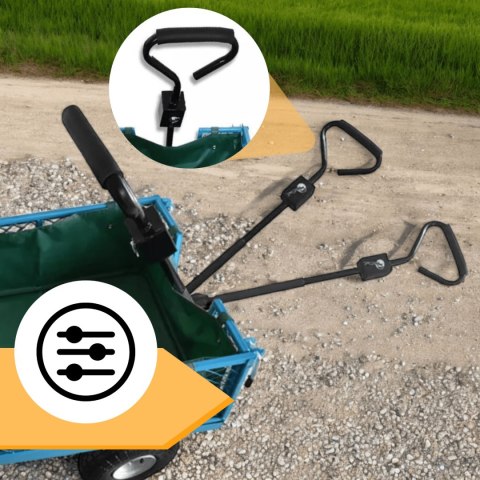 Wózek Ogrodowy 300 kg Pneumatyczne Koła Demontowalne Ścianki Stalowy Kosz