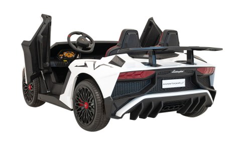 Auto Lamborghini Aventador SV na akumulator dla 2 dzieci Biały
