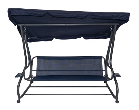 Huśtawka Ogrodowa Siedzisko Textylina 2x1 Granatowa