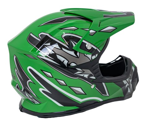 Kask Motocyklowy Enduro Zielony L