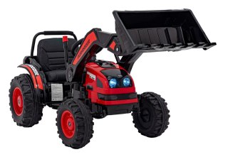 Koparka Traktor na akumulator dla dzieci Czerwony + Ruchome Ramię Łyżka + Pilot + Wolny Start + Radio FM + LED