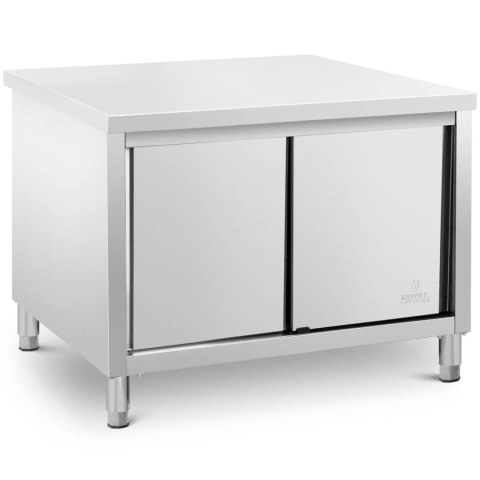Stół blat roboczy centralny z szafką drzwi suwane ECO STAL 120 x 80 cm Stół blat roboczy centralny z szafką drzwi suwane ECO STAL 120 x 80 cm