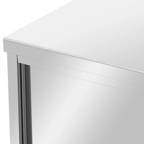 Stół blat roboczy centralny z szafką drzwi suwane ECO STAL 120 x 80 cm Stół blat roboczy centralny z szafką drzwi suwane ECO STAL 120 x 80 cm