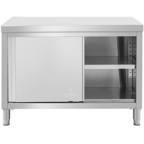 Stół blat roboczy centralny z szafką drzwi suwane ECO STAL 120 x 80 cm Stół blat roboczy centralny z szafką drzwi suwane ECO STAL 120 x 80 cm