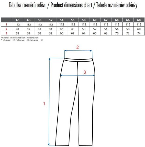 SPODNIE DO PASA CXS CEFEUS, SZARO-NIEBIESKIE ROZM.60