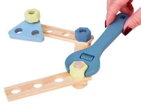 Drewniany Zestaw konstrukcyjny Klocki zbuduj Auto Wieże 129 ele ZA5381