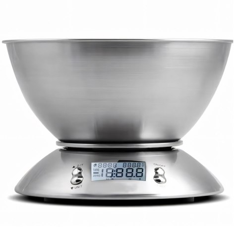 Waga elektroniczna kuchenna z miską termometrem STAL 1.8 l 1-5000 g / 1 g