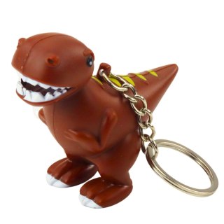 Brelok Do Kluczy Plecaka Dinozaur Latarka LED Dźwięki Mix Kolor