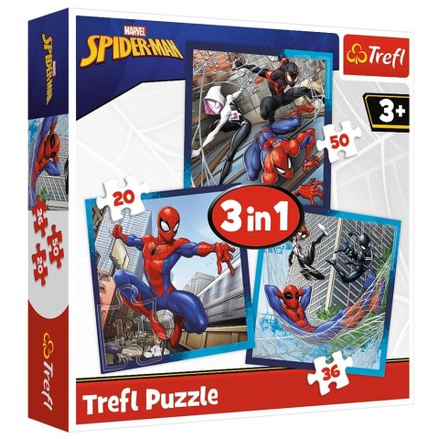 Puzzle 3w1 - Pajęczy przyjaciele - Disney Marvel Spiderman Trefl 34874