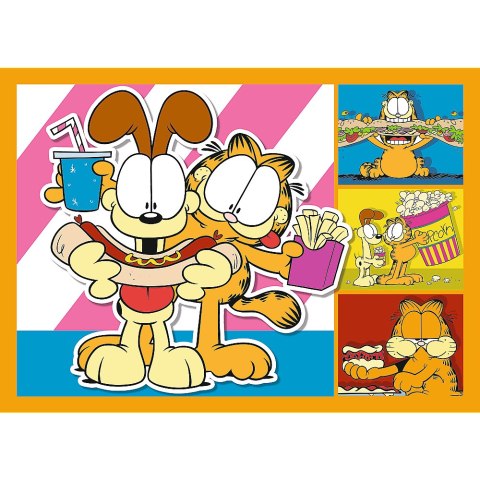 Puzzle 4w1 Garfield Kocha lasanięTrefl 34673