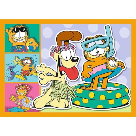 Puzzle 4w1 Garfield Kocha lasanięTrefl 34673