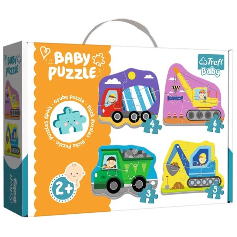 Puzzle - Baby Classic - Pojazdy na budowie - Trefl Baby 36072