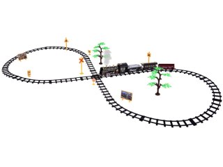 Duży Retro POCIĄG Lokomotywa Kolejka na pilota Światło Para Dźwięk RC0700