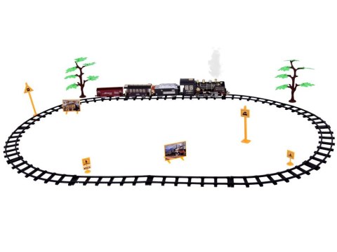 Duży Retro POCIĄG Lokomotywa Kolejka na pilota Światło Para Dźwięk RC0700