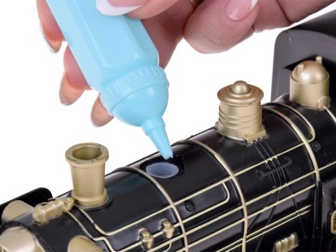 Duży Retro POCIĄG Lokomotywa Kolejka na pilota Światło Para Dźwięk RC0700