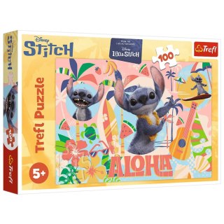 Puzzle 100 - Stitch i przyjaciele w akcji - Disney Trefl 16495