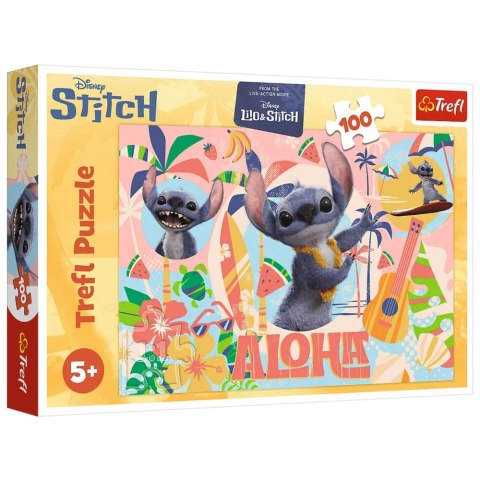 Puzzle 100 - Stitch i przyjaciele w akcji - Disney Trefl 16495