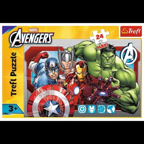 Puzzle 24 Maxi - Zawsze sprawiedliwi - Disney Marvel The Avengers Trefl 14378