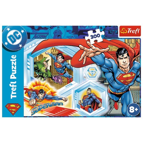 Puzzle 300 - Niezniszczalny Superman - Warner Superman Tref l23032