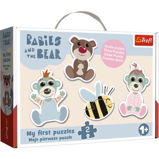 Puzzle - Baby Classic - Przyjacielskie Bobaski -Bobaski i Miś Trefl 36139