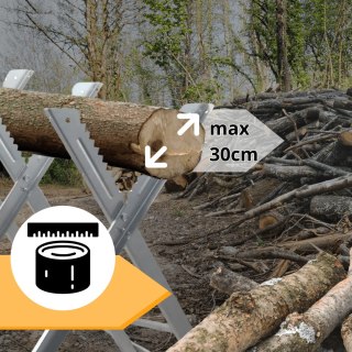 Stojak na Drewno do Cięcia Ocynkowany Wytrzymały 150kg Kompaktowy Bituxx