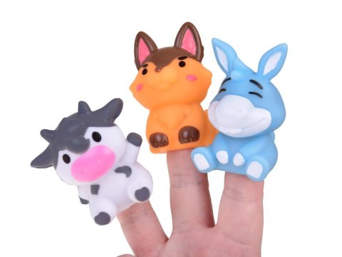 Gumowe pacynki na palec Zwierzątka z FARMY - zestaw 5 figurek ZA5600