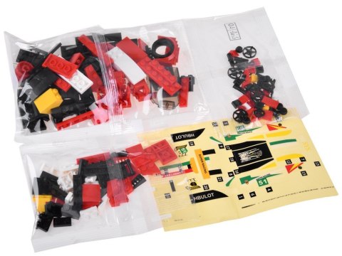 Klocki techniczne Sportowe auto CZERWONE 164-elementy + naklejki ZA4289