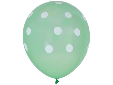 Kolorowe Balony w białe kropki zestaw 100 sztuk ZA5568