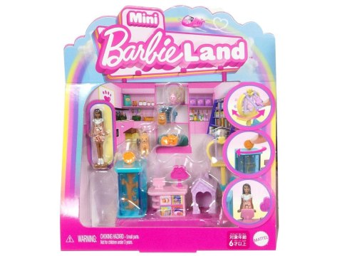 Mattel Mini Barbie Land Lalka weterynarz + zwierzaki i akcesoria ZA6041 A