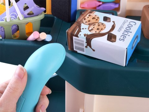 Supermarket Sklep spożywczy Kasa fiskalna + 71 ele akcesoria Dźwięk ZA4279